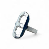 HERMES Ever Chaine d'Ancre PM SV925 Silver Ring, Size 48, Made in France, Weight 5.428g, Women's — Like New