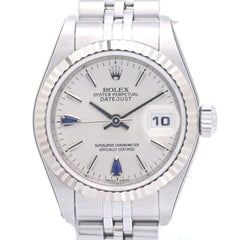 ROLEX Datejust Sapphire 2P 79174 Women's Watch 18K White Gold x Stainless Steel 40301 — Like New