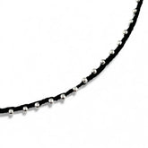 Gucci Horsebit Necklace, 925 Sterling Silver, Black, Approx. 8g, Unisex — Like New