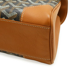 GOYARD Saigon Mini Handbag, Wood Handle Shoulder Bag, Herringbone Pattern, Brown/Black, SAIGONMINTY01CL03P — Like New