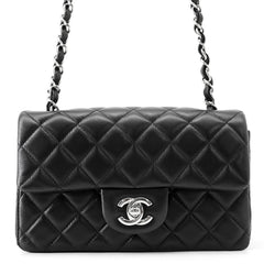 Chanel Chain Shoulder Bag Mini Matelassé Coco Mark Lambskin A69900 CHANEL Handbag Black Women's — Like New