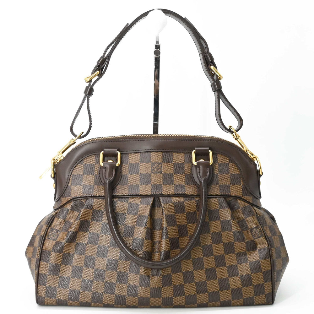 LOUIS VUITTON Trevi GM Ebene Damier Brown Shoulder Bag Handbag N51998 — Like New