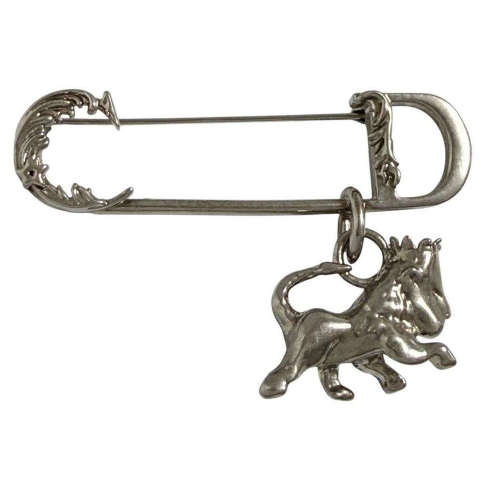 Christian Dior Dior Men's CD Lion Pin Brooch, Silver — Like New