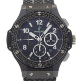 Hublot Big Man Black Magic Watch, Diamond Bezel, 301.CV.130.RX.110, Ceramic x Titanium Rubber, Black, Automatic Chronograph, Dial, Men's Watch — Very Good