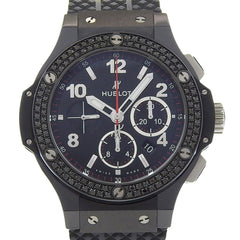 Hublot Big Man Black Magic Watch, Diamond Bezel, 301.CV.130.RX.110, Ceramic x Titanium Rubber, Black, Automatic Chronograph, Dial, Men's Watch — Very Good