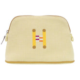 Like new Hermès Bolide Pouch 20 PM Crazy H Cotton Citron Ochre with Silver Hardware Bag 1436HERMES — Like New