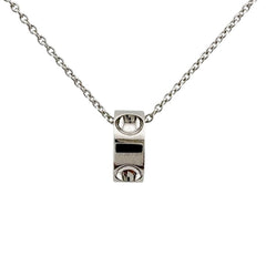 Louis Vuitton Pendant Empreinte Necklace, 18K White Gold, Women's, LOUIS VUITTON — Like New