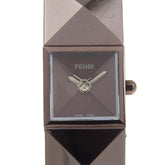 Fendi Pyramid Watch 4260L Stainless Steel Quartz Analog Brown Dial Women's — Very Good