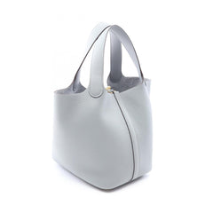 Hermes Picotin Lock PM Gris Pantin Handbag, Taurillon Clemence Leather, Women's, Blue — New - Store Return
