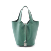 Hermes Hermès Picotin Lock PM handbag in Taurillon Clemence leather, green for women — New - Store Return