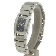BVLGARI Assioma Watch AA26S Stainless Steel Quartz Analog Display Black Dial Women's — Very Good