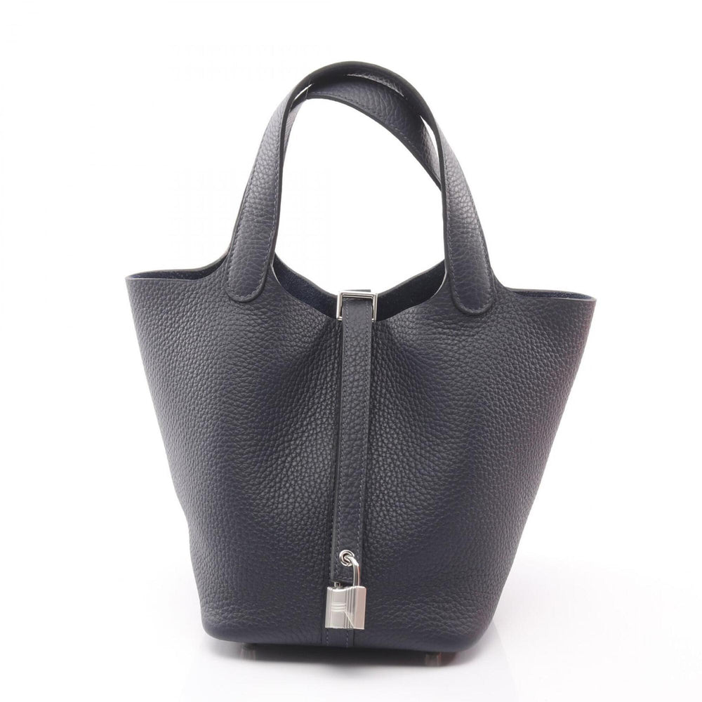 Hermes Picotin Lock PM Blue Nuit Handbag, Taurillon Clemence Leather, Women's, Navy — New - Store Return