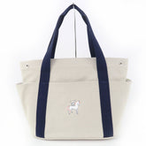HERMES Cabriole Tote Bag, 100% Cotton, Gris Perle, Made in France, Women's — Like New