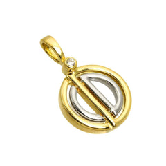 Christian Dior Diamond Pendant Top, 18K Yellow Gold (YG WG), 750 White Gold — Like New