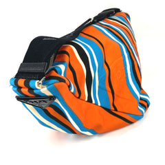 PRADA 2VY007 stripe bag crossbody Shoulder Bag Orange Blue x Black — Like New