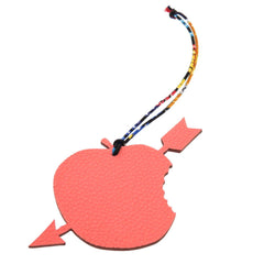 Like new Hermes Petite H Heart Transperce Togo Epsom Pink Bag Charm 0643 HERMES — Like New