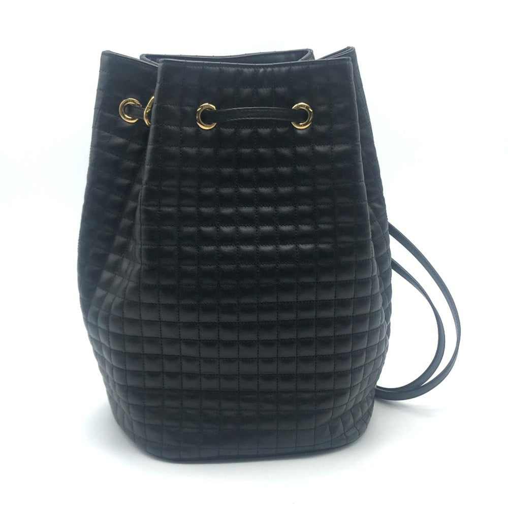 CELINE 188373BFI Small C Charm Backpack Leather Women's Black x — New - Store Return