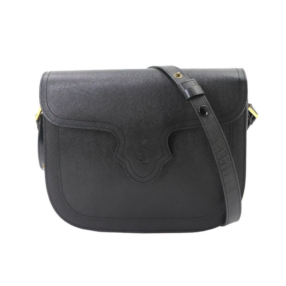 Yves Saint Laurent Shoulder Handbag, Leather, Black, Gold Hardware — Like New