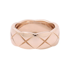 Chanel Coco Crush Medium Ring, 18K Pink Gold, Ring Size 47, J10817. (CHANEL ring) — Like New
