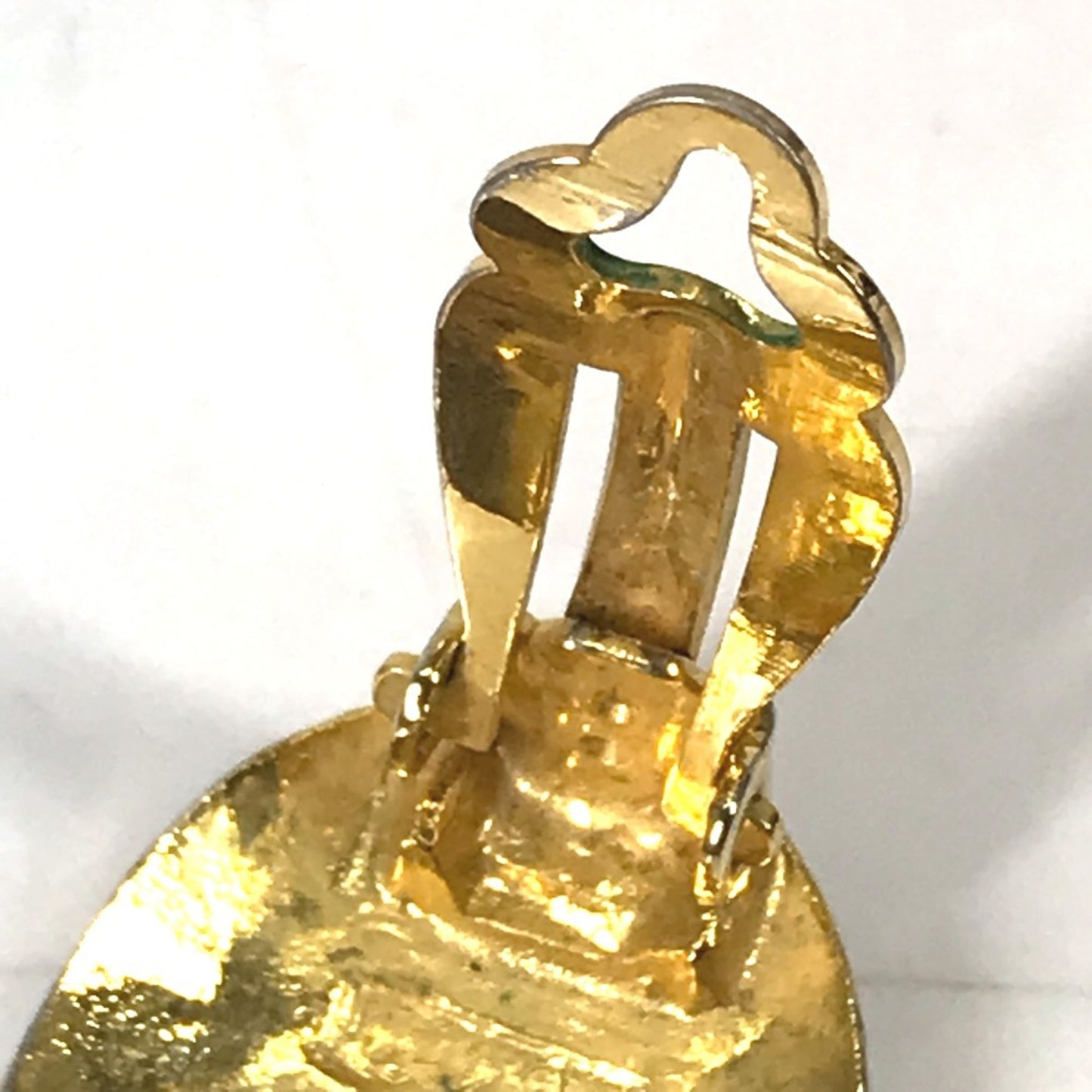 CHANEL Vintage CC Coco Mark Earrings, Metal, Women's, Gold