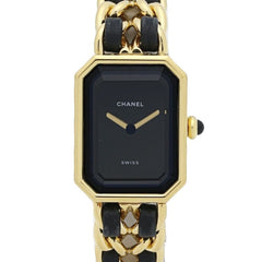 CHANEL Premiere Women's Watch, Size M, H0001 483011002, Gold Plated (GP) x Leather Strap, 130519 — Good