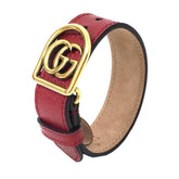 Gucci GG Marmont Leather Bracelet in Red and Gold for Men Women — New - Store Return