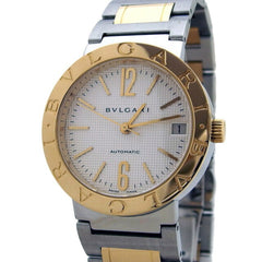 Bvlgari 18K Yellow Gold x Stainless Steel Combination BB33SG Men's Watch — Very Good