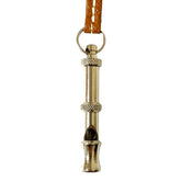 HERMES Hermes Siffler Whistle Necklace Brown Silver Color Women's — Like New