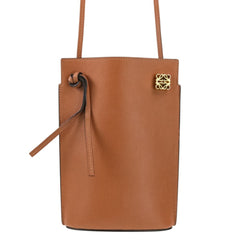 LOEWE Anagram Dice Pocket Leather Shoulder Bag 062304 Brown Women's — Like New