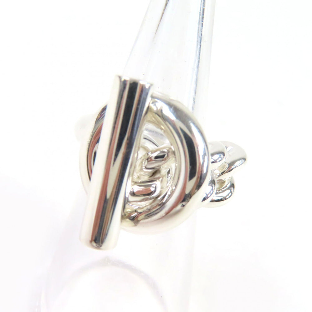 HERMES Croisette Ring, AG925, 2023 model, Silver, Size 49 (equivalent to Japanese size), Made in Italy, Weight: 15.7g — Like New