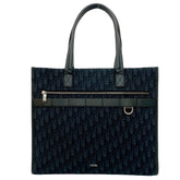 Unused, stored Christian Dior Safari Tote Bag, Oblique Canvas and Leather, Black, 177-5 — Like New