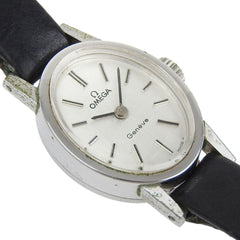 OMEGA Geneva Women's Watch, Caliber 485, Stainless Steel, Manual Winding, Analog Display, Silver Dial — Good