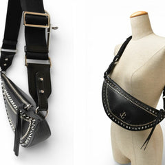 Jimmy Choo body bag, JIMMY CHOO Varenne JC studs, black — Like New