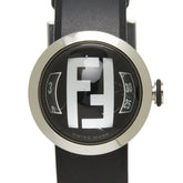 Fendi Bousla Watch 8010L Quartz Black Dial Stainless Steel Rubber Women's FENDI — Good