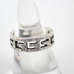 GUCCI 925 Arabesque Square G Ring, Size 14 — Like New