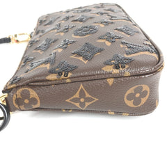 LOUIS VUITTON M26473 Monogram Sequin Pochette Accessoires Bag Accessory Pouch Shoulder Canvas Women's Brown Like New — Like New