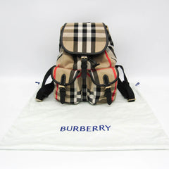 Burberry ENFILD 81231011 Women's Cotton Canvas,Leather Backpack Black,Brown — Like New