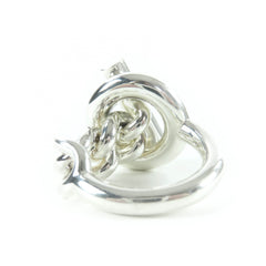 HERMES Croisette Ring, AG925, 2023 model, Silver, Size 51 (equivalent to Japanese size), with box, Made in Italy, Weight: 16.5g, Women's — Like New