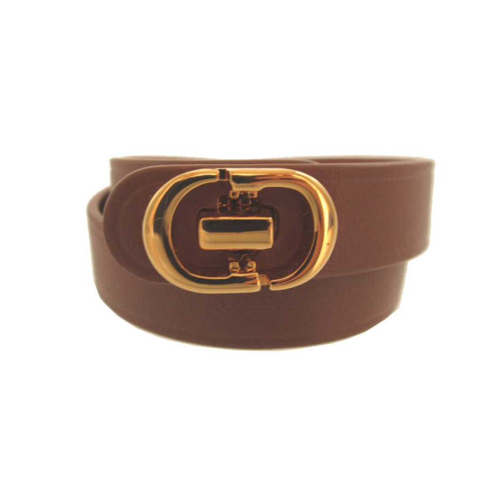 Like new Christian Dior 30 Montaigne B1760 Small Leather Brown Double Bracelet 0472 — Like New