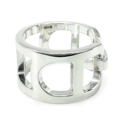 HERMES Everchaine d'Ancre AG925 Ring, 2021 model, Silver, Size 48, with case, Made in Italy, Weight: 5.6g, Women's — Like New