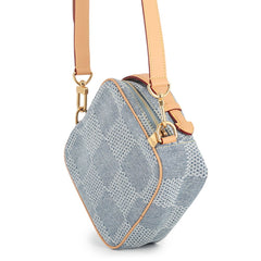 Louis Vuitton Damier Denim 3D Cotton Shoulder Bag, N40706; Handbag; Handbag for Men; LOUIS VUITTON — Like New