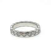 CHANEL J11871 Coco Crush Full Diamond Ring, 18K White Gold, Women's, Silver, Like New — Like New