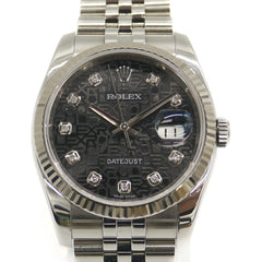 ROLEX Rolex Datejust 10P Diamond 116234G SS/WG Automatic Jubilee Bracelet Computer Dial — Good