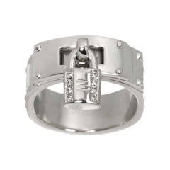 Hermes Kelly Ring #54, Diamond, 18K White Gold (750) — Like New