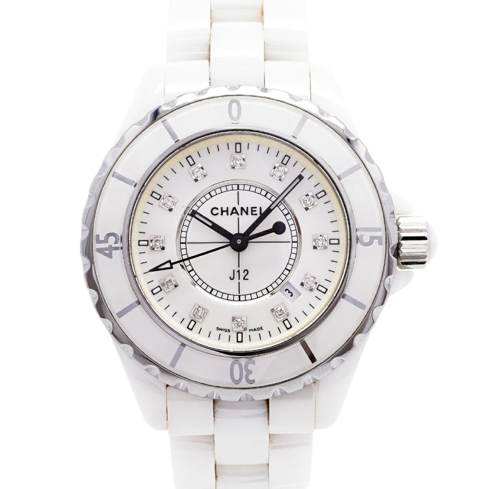 Chanel J12 Diamond H1628 White Dial Women's Watch — Good