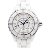 Chanel J12 Diamond H1628 White Dial Women's Watch — Good
