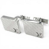 LOUIS VUITTON M65043 Bouton de Manchette Champs-Élysées Cufflinks, Silver, Made in France, Men's — Like New