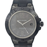 BVLGARI Diagono Magnesium Date Ceramic Gray Dial Rubber Black Automatic Men's Watch DG41SMC — Good