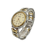 HERMES Clipper Stainless Steel GP Quartz Wristwatch, Silver/Gold, 21231 — Good