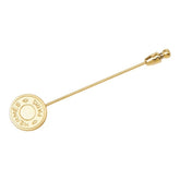 Hermes Sellier Pin Brooch, Gold Plated, Women's — Like New